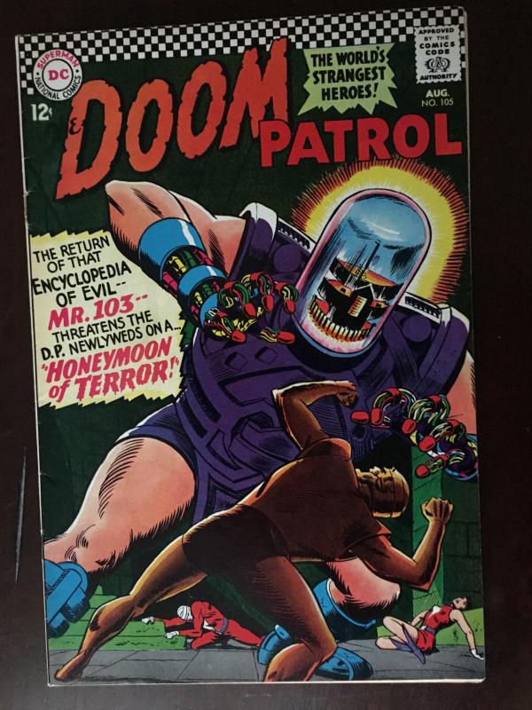 DOOM PATROL! #105 HONEYMOONISSUE! BRIGHT VF MR 103!