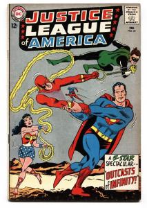 JUSTICE LEAGUE OF AMERICA #25 comic book-SUPERMAN-FLASH-LANTERN FN
