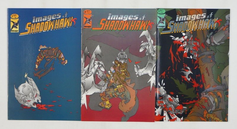 Images of Shadowhawk #1-3 VF/NM complete series Keith Giffen Trencher 1993 2 set 