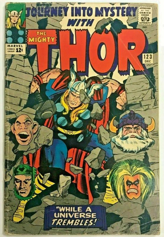 JOURNEY INTO MYSTERY#123 GD/VG 1965 THOR MARVEL SILVER AGE COMICS