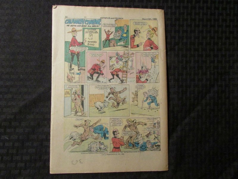 1980 HOTSPUR UK Weekly Newspaper Comic #1064 VG+ King Cobra
