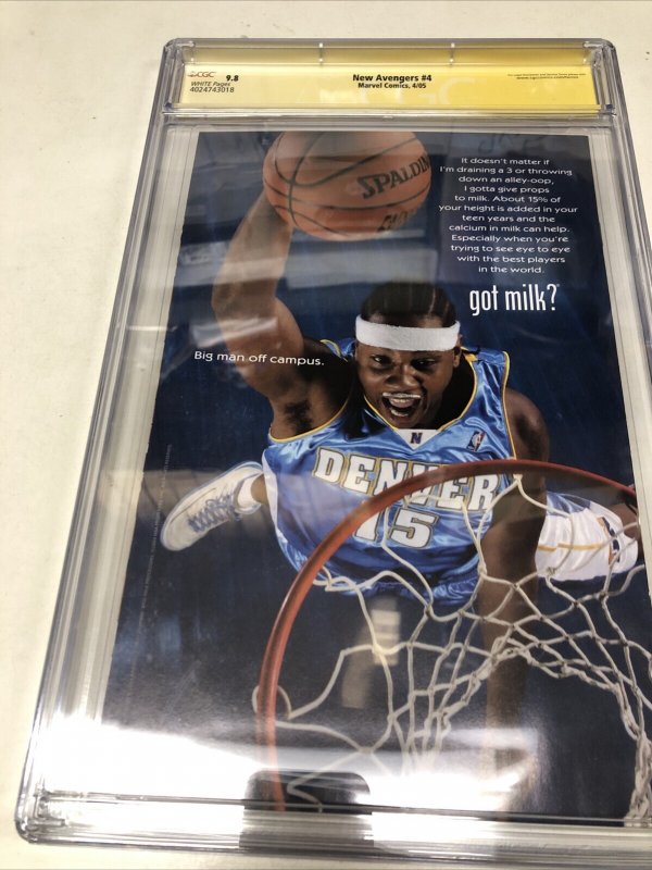 New Avengers (2005) # 4 (CGC 9.8 SS)  Signed Michael Bendis • Marvel Comics •