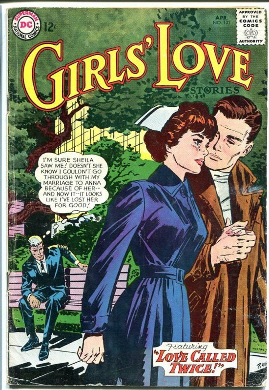 GIRLS' LOVE STORIES #102-DC ROMANCE COMIC-NURSE COVER VG-