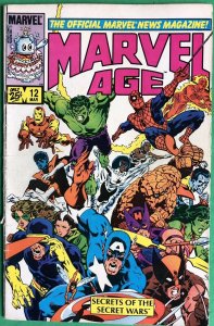 Marvel Age #12 (1984) w/Preview Sketch Spider-Man Black Costume Red Logo