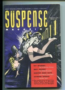 SUSPENSE MAGAZINE #4-WINTER-1952-VF-HARDBOILED CRIME-RAY BRADBURY-BRETT HALLI...