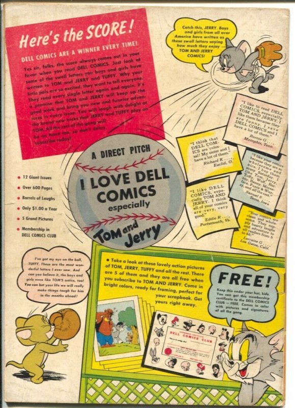 Tom and Jerry #87 1951-Dell-mad fish cover-Barney Bear-Droopy-G/VG