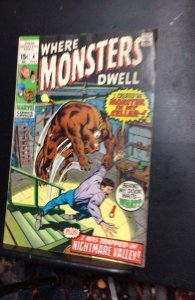 Where Monsters Dwell #4 (1970) mid grade Steve Ditko art. FN Wow