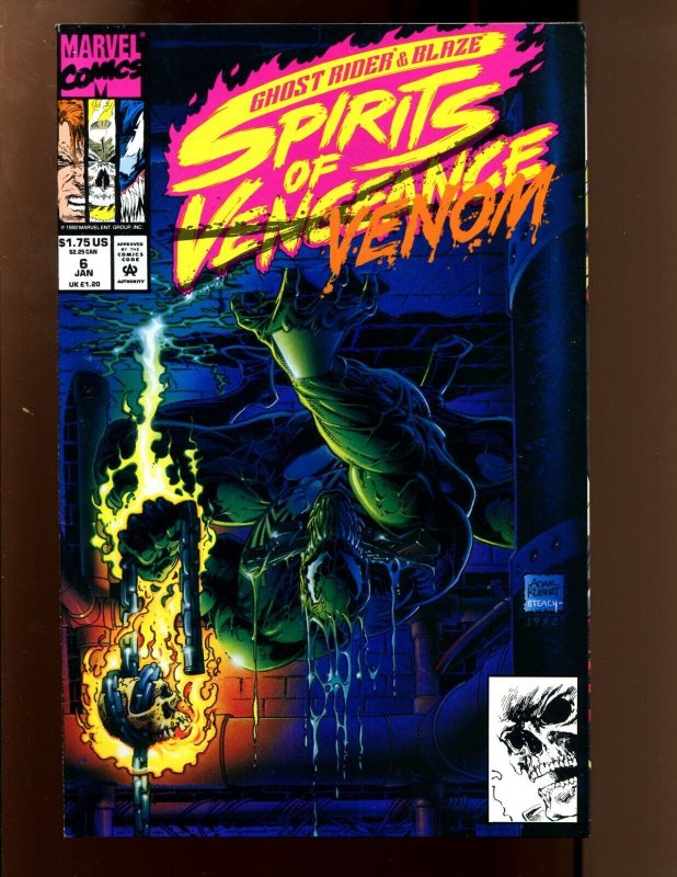 GHOST RIDER/BLAZE: SPIRIT OF VENGEANCE #6 - DIRECT EDITION (9.0) 1993