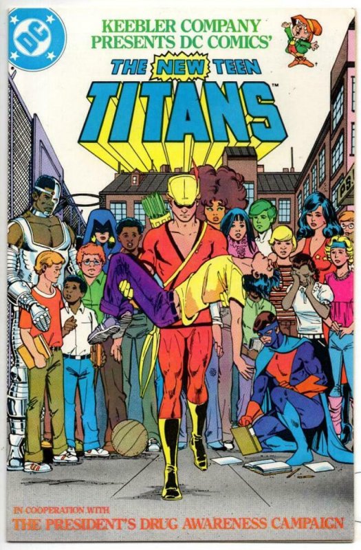 NEW TEEN TITANS Keebler Co #1, VF/NM,  anti Drug, Perez, 1983