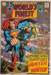 WORLD'S FINEST #181 (VG+) 1968 The Hunter & the Hunted! SUPERMAN & BATMAN!