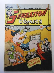 Sensation Comics #48 (1945) FN- Condition! moisture stain