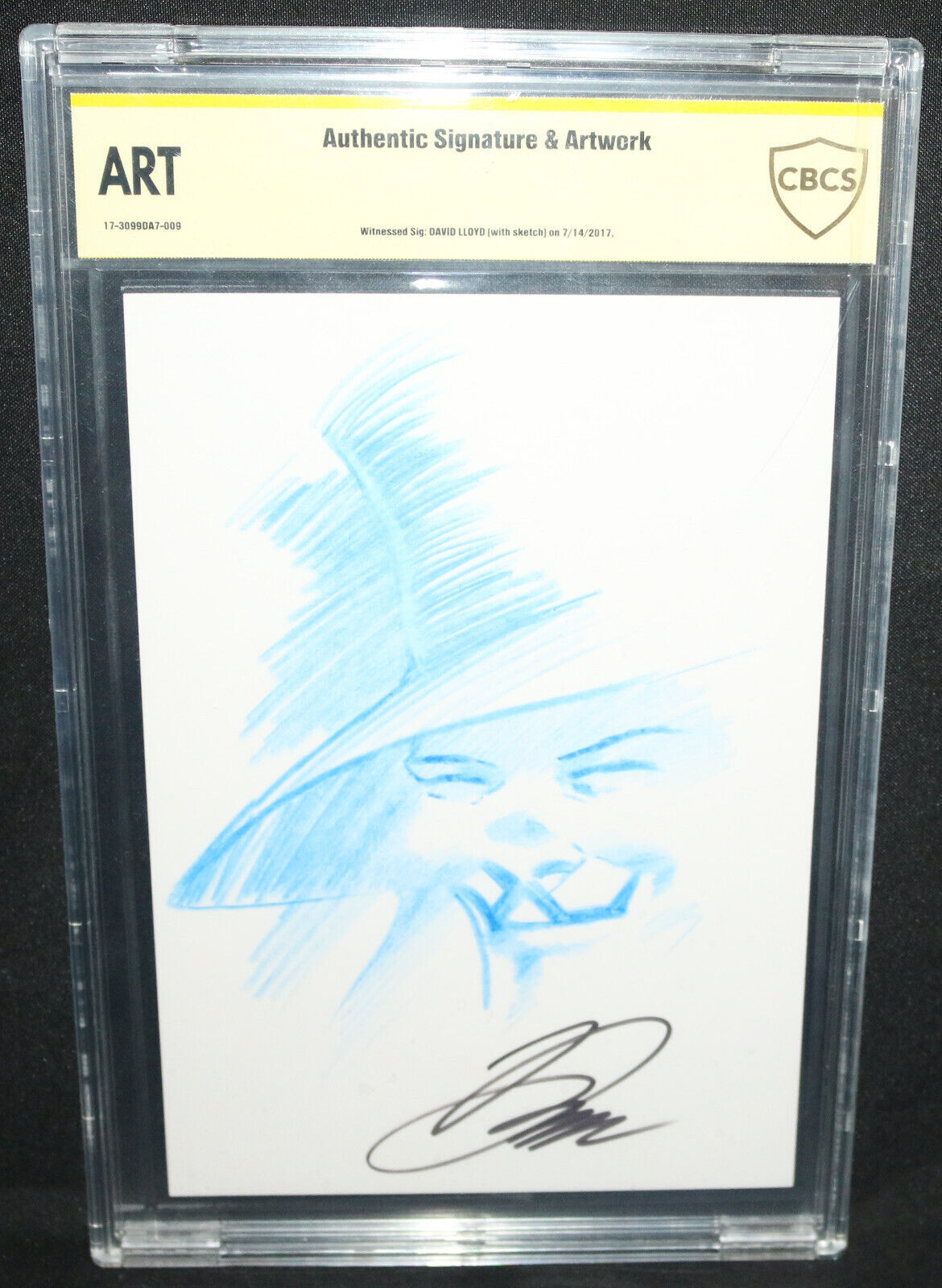 CGCシグネチャー Vフォー・ヴェンデッタ デヴィッド・ ロイド 直筆スケッチ V for Vendetta Sketch by David Lloyd - CBCS Witnessed Signature