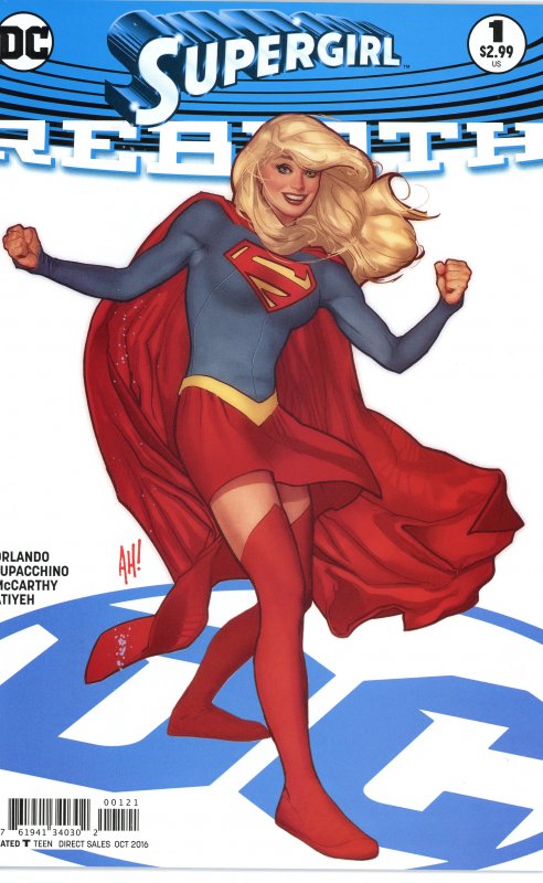 Supergirl Rebirth 1 Adam Hughes Cover B  9.0 (our highest grade)