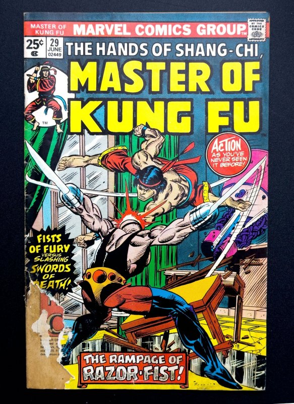 Master of Kung Fu #29 (1975) [Key] 1st App Razor Fist - GD/VG