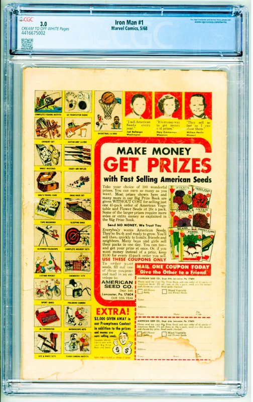 Iron Man #1 (1968) CGC 3.0