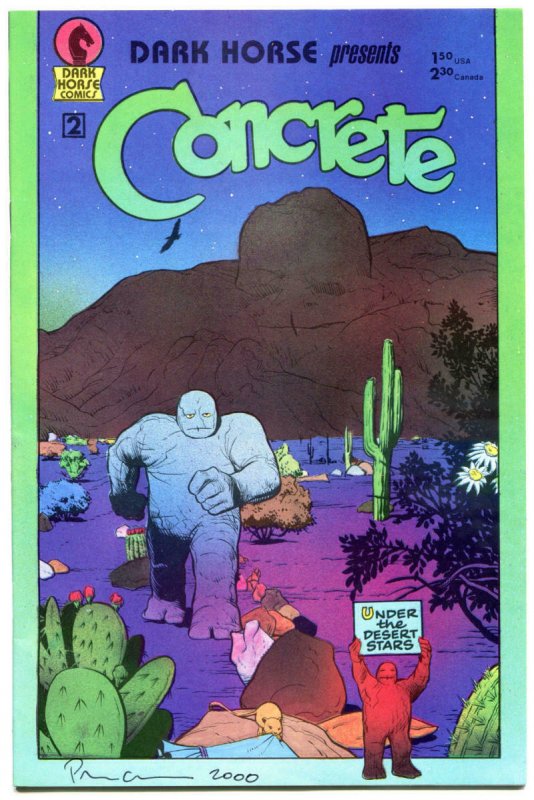 Dark Horse Presents CONCRETE #2, VF/NM, Signed by Paul Chadwick, 1986