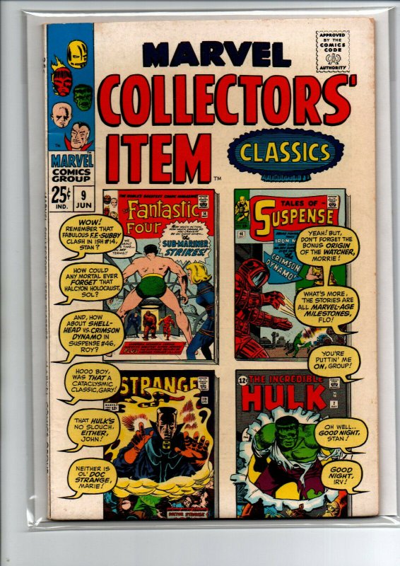 Marvel Collector's Item Classics #9 - Fantastic Four - Namor - Hulk - 1967 - VF