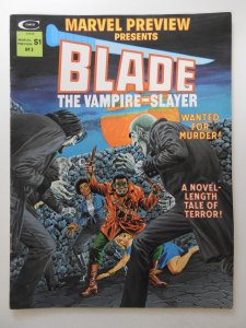 Marvel Preview #3 (1975) W/ Blade!  Solid VG/Fine Condition!