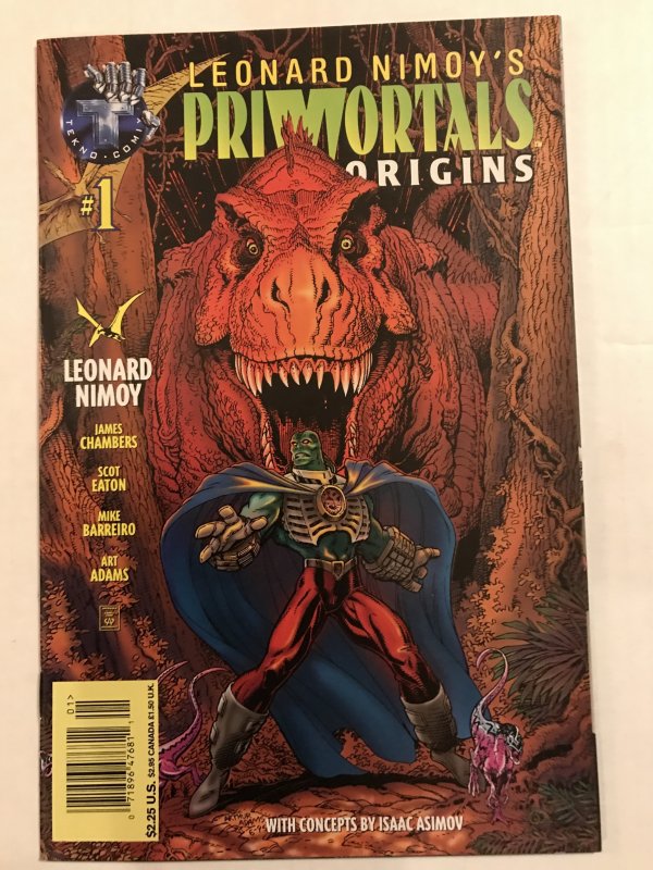 PRIMORTALS ORIGINS #1 :  Tekno Comix 1995 NM-; Newsstand Variant, Leonard Nimoy