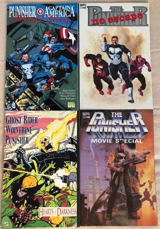 PUNISHER - Four (4) Issue Graphic Novel Lot - Hearts of Darkness, No Escape, MOR