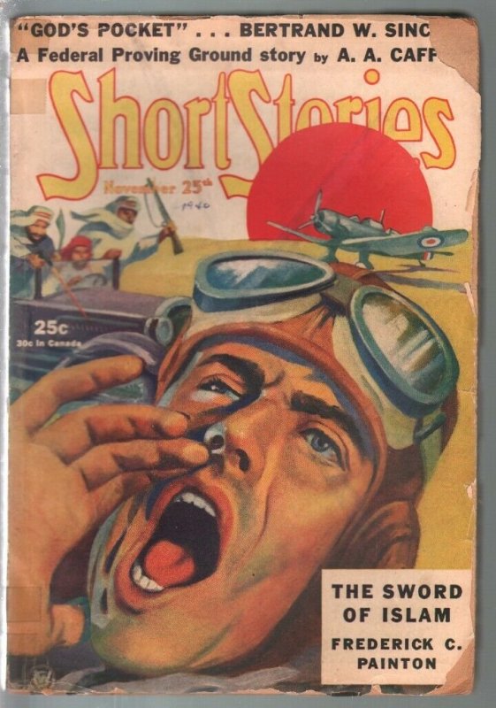 Short Stories 11/25/1940-Sword of Islam-F C Painton-crime-war-G