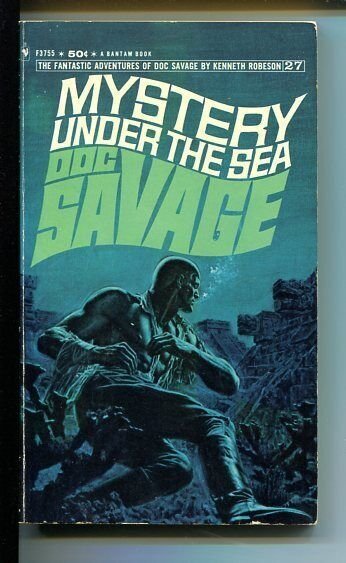 DOC SAVAGE-MYSTERY UNDER THE SEA-#27-ROBESON-VG/FN-JAMES BAMA COVER-1ST ED VG/FN