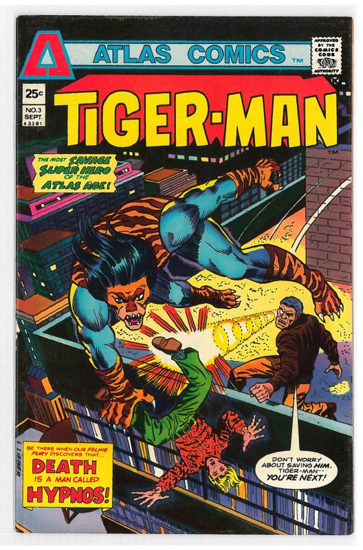 Tiger-man (1975) #1-3 FN+ to VF- complete series