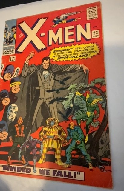 The X-Men #22 (1966)Divided we fall count nefaria spinebreaks/cover wear