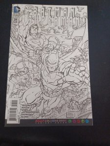 Batman Superman #28 Adult Coloring Book Variant cover NM DC Comics c148