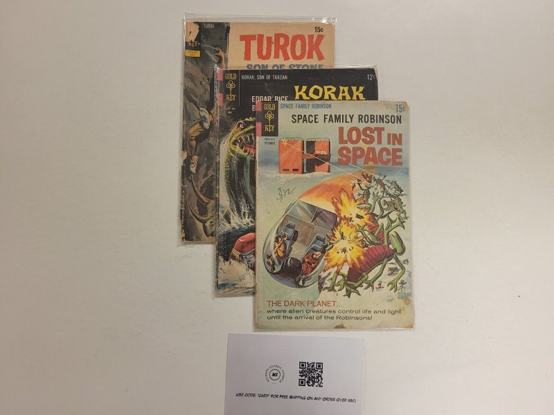 3 Gold Key Comics #31 Lost in Space #207 Turok #505 Korak son of Tarzan 40 TJ13