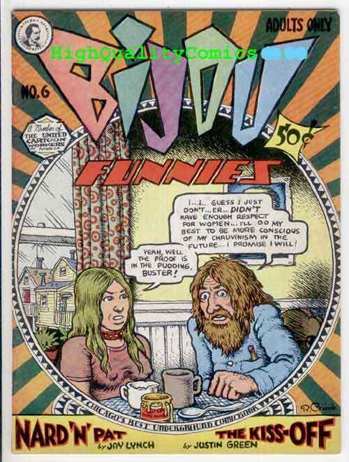 BIJOU FUNNIES #6, VF, Underground, Robert Crumb, Williamson, 1972, 2nd