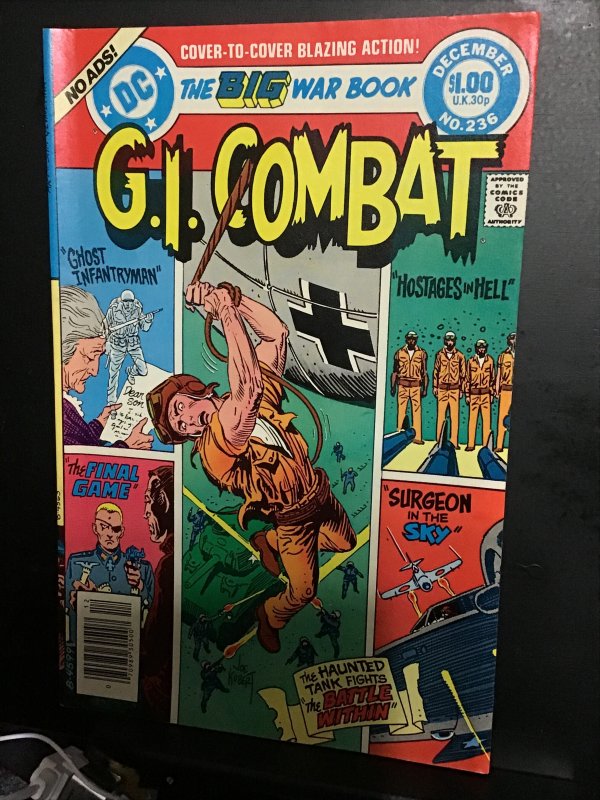 G.I. Combat #236 (1981) High-Grade Joe Kubert cover, giant size key! NM-  Wow!