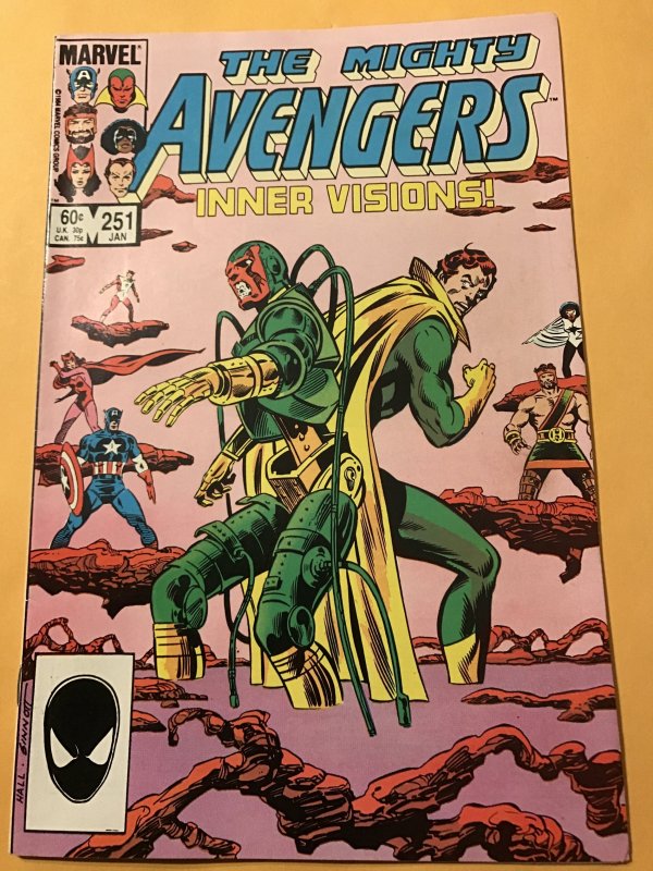 THE AVENGERS #251 : Marvel 1/85 Fn/VF; Vision story