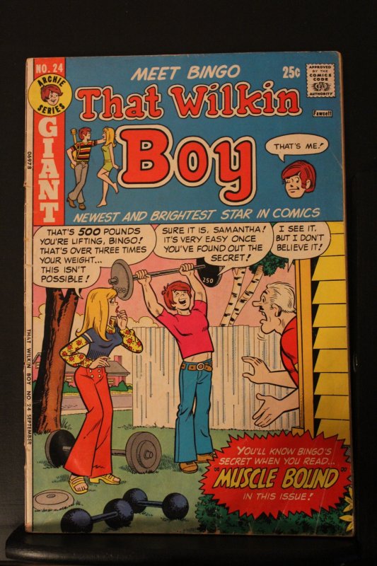 That Wilkin Boy #24 (1973) High-Grade VF/NM Weight Lifting Cover key wow!