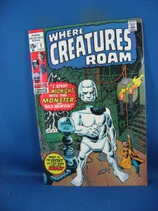 WHERE CREATURES ROAM 2  F VF  MARVEL  1970