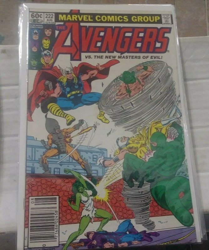 Avengers # 222 1983, Marvel  new masters of evil +SHE HULK + THOR disney ironman 