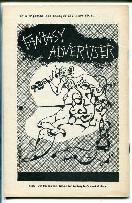 Fantasy Advertiser 1/1952-early fanzine-pulps-sci-fi books-5 1/2 X 8 1/2-VF