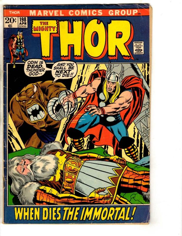 Mighty Thor # 198 FN Marvel Comic Book Odin Loki Avengers Hela Hulk TD1