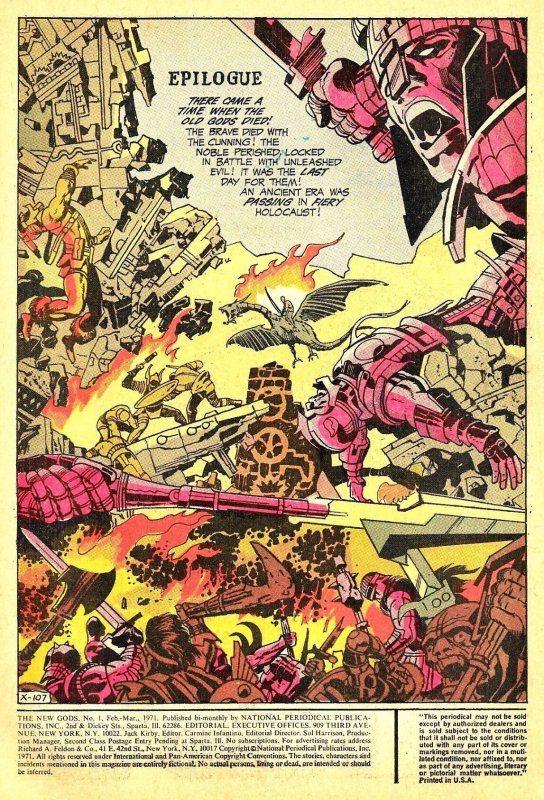 NEW GODS #1 (Feb 1971) 8.0 VF  JACK KIRBY's  Amazing Fourth World Saga Begins!..