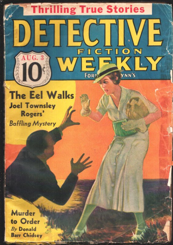 Detective Fiction Weekly 8/3/1935--The Eel Walks -Joel Townsley Rogers-Cri...