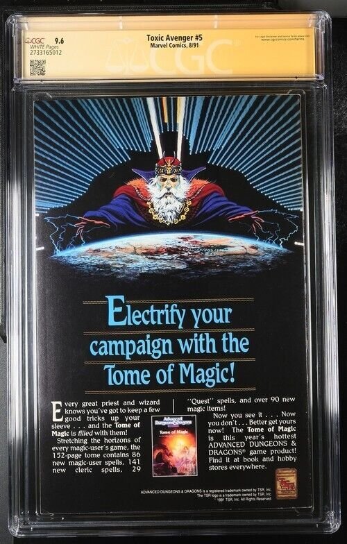 Toxic Avenger (1991) # 5 (CGC 9.6 SS) Signed & Sketch Rodney Ramos * Census = 1