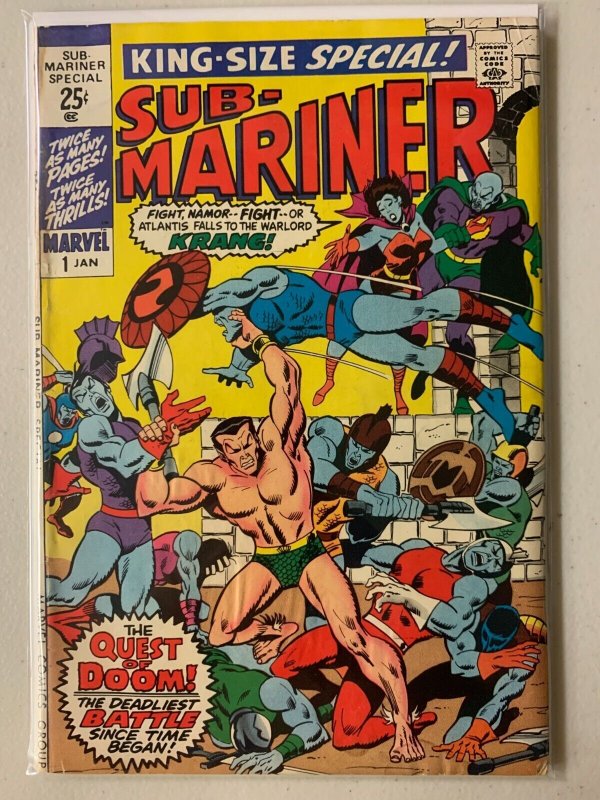 Sub-Mariner #1 Annual Marvel 1st Series 4.0 VG water stain (1971)