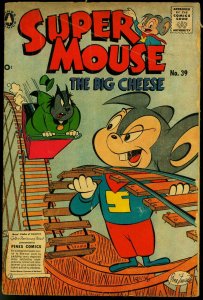Supermouse The Big Cheese #39 1957- Funny Animals- Roller Coaster cover VG