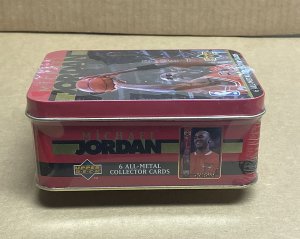 1996 Upperdeck Michael Jordan 6-Card Metal Tin Set (Factory sealed Mint)