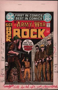 Our Army At War #248 Cover Color Proof & Separations - With Joe Kubert Notes