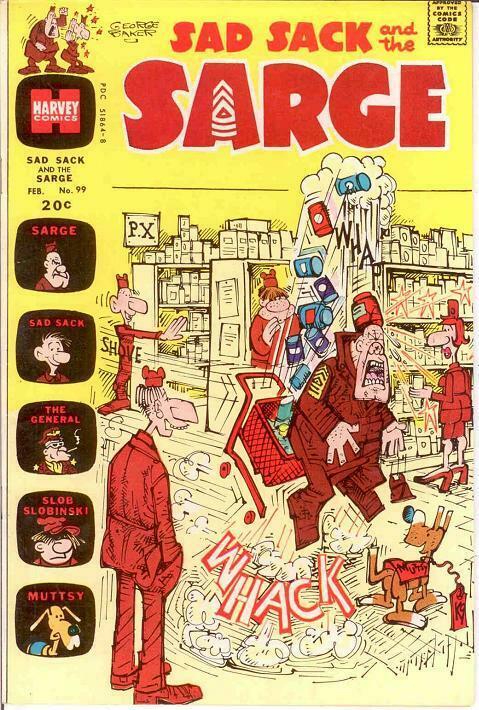 SAD SACK & THE SARGE (1957-1982) 99 FINE Feb. 1972 COMICS BOOK