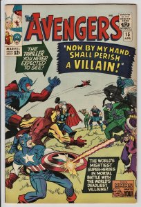 The Avengers #15  (1965) VF - Beautiful Copy!!