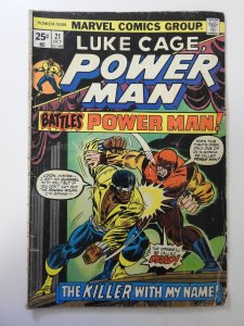 Power Man #21 (1974) GD/VG Condition MVS intact! moisture stain