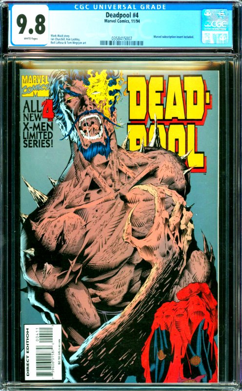 Deadpool #4 CGC Graded 9.8 