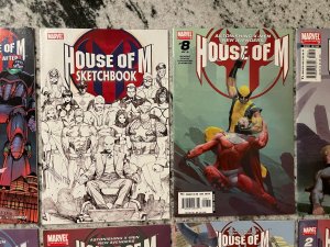 House Of M Marvel Comics LTD Series #1 2 3 4 5 6 7 8 Sketchbook & Day After J911